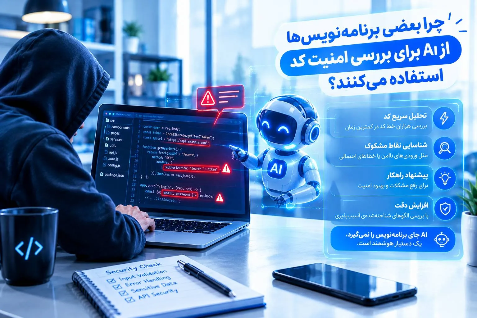 چرا بعضی برنامهنویسها از AI برای بررسی امنیت کد استفاده میکنند؟